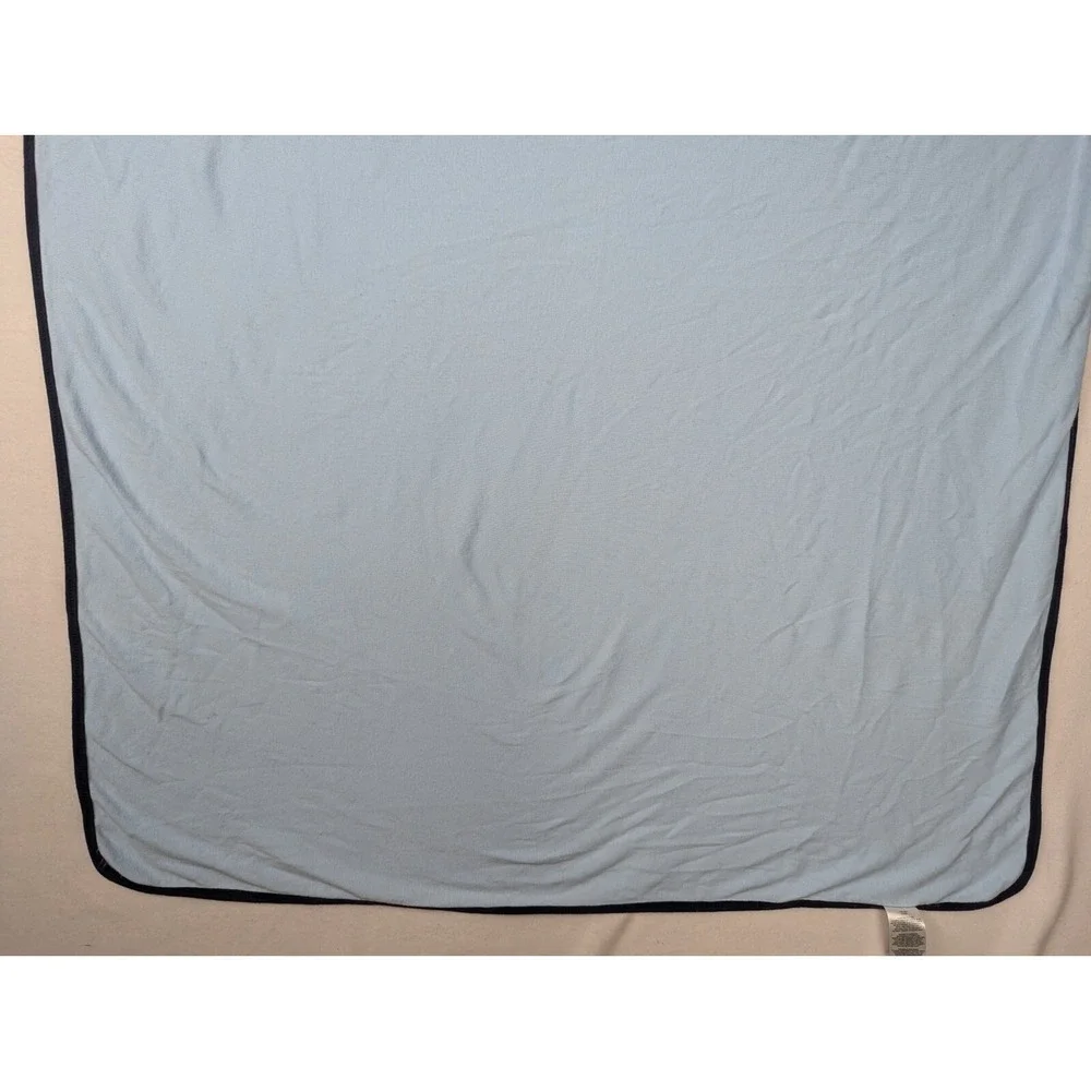Carters One Size‎ Baby Blanket Blue Navy Trim